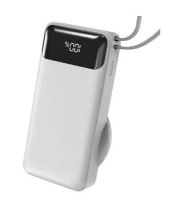 S-link G360 10000mAh PD35W+Magsafe 15W Type-C Kablolu Beyaz LCD Taşınabilir Powerbank