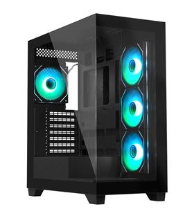 BitFenix CETO 500 4-120mm ARGB Fan 750W 80 Plus Siyah 1-Usb3.0 2-Usb2.0 Tempered Glass Oyuncu Kasası