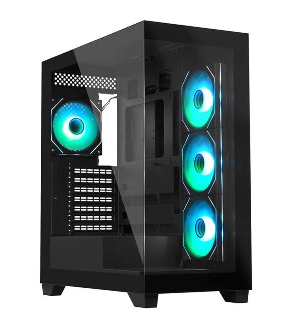 BitFenix CETO 500 4-120mm ARGB Fan 750W 80 Plus Siyah 1-Usb3.0 2-Usb2.0 Tempered Glass Oyuncu Kasası_1