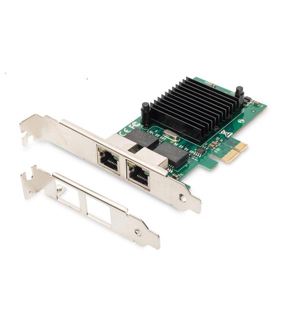 Digitus DN-10132 2 Port Gigabit Ethernet PCI Express Kart, düşük profil bracket, Intel çip takımı PCI Kartlar
