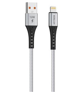 Hytech HY-X331 1m 2.4A Lightning Silver Gri Data + Şarj Kablosu