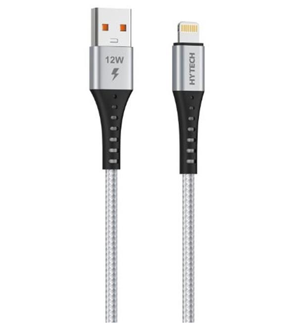 Hytech HY-X331 1m 2.4A Lightning Silver Gri Data + Şarj Kablosu
