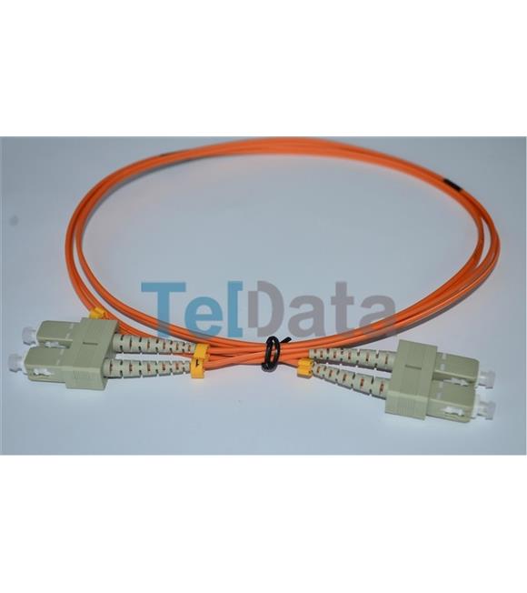 TELDATA TLD-SCOM22 SC-UPC-SC-UPC MM DX OM2 2 METRE FIBER OPTIK PATCHCORD