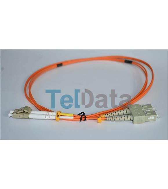 TELDATA TLD-SCLCOM23 SC-UPC-LC-UPC MM DX OM2 3 METRE FIBER OPTIK PATCHCORD