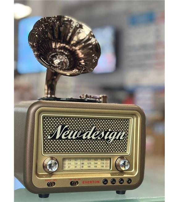Everton Rt-609  Bluetooth Fm-Usb-Tf-Aux  Şarjlı Nostaljik Radyo