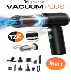 Snapron SNV-3002 12000PA 2000Mah 9in1 Güçlü Vakum Ve Üflemeli Şarjlı Katlanabilir Araç Süpürgesi