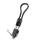 S-link Armor CC-020 60W 20 cm Type-C to Type-C  Örgülü Metal Başlıklı Siyah Şarj Kablosu