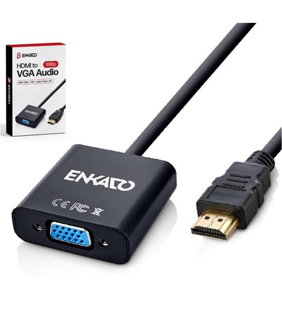 ENKADO EKD-HV10 HDMI TO 1080P VGA + AUDİO ADAPTER