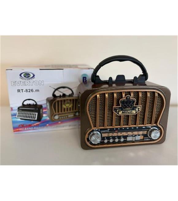 Everton RT-826M  Bluetooth-USB-SD-FM Şarjlı  Nostaljik Radyo El Fenerli_1