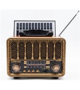 Everton RT-707 Bluetooth-USB-SD-FM Şarjlı  Nostaljik Radyo Solarlı Radyo