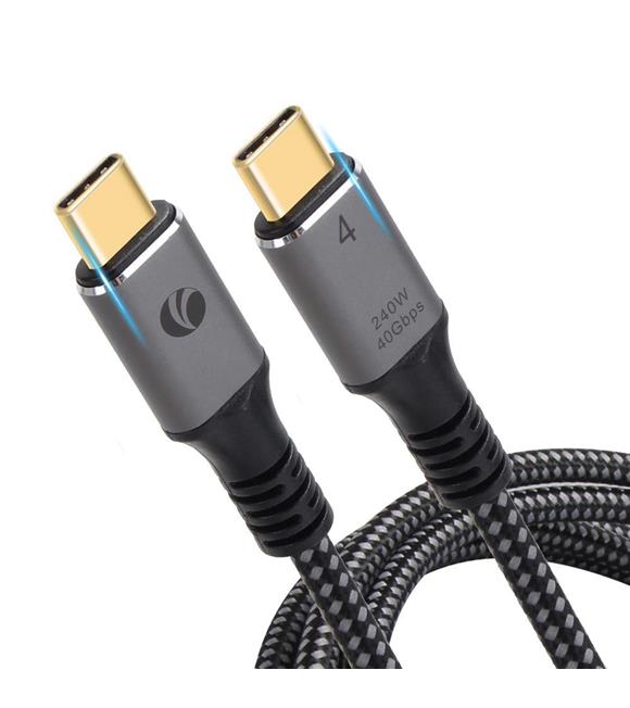 Vcom CU541M-1.2 Type-C USB4 40Gbps Data 240W 1.2m Şarj Kablosu