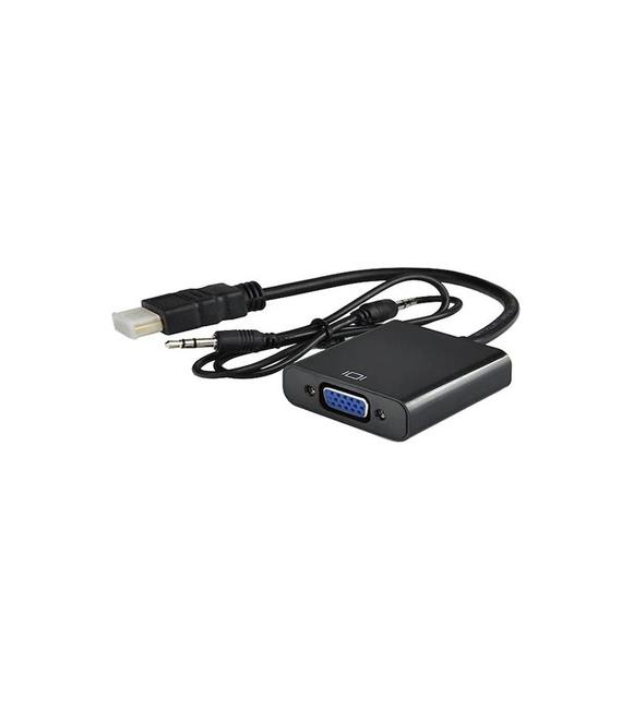Vcom CG590-B-0.15 Siyah Hdmi Erkek To Vga Dişi+Ses Kablosu Dönüştürücü