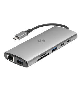 Vcom CUE68 Type-C To 2-HDMI(4K@60Hz)+G LAN+2-USB 3.0+2-Type-C(10Gb)+SD TF+PD3.0 100W Çoklayıcı