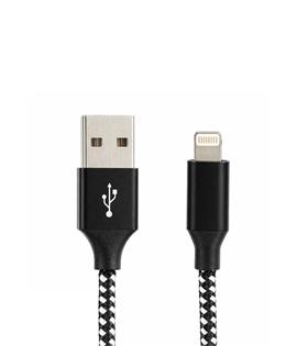 Vcom CU251 Lightning to USB 3m 12W (5V-2.4A) Örgülü Şarj Kablosu