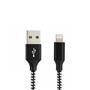 Vcom CU251 Lightning to USB 3m 12W (5V-2.4A) Örgülü Şarj Kablosu