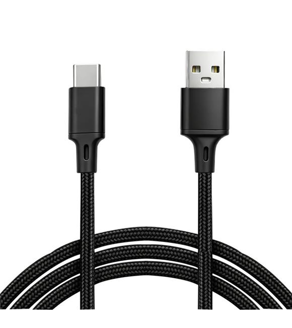 Vcom CU252 Type-C to USB 3m 15W (5V-3A) Örgülü Şarj Kablosu