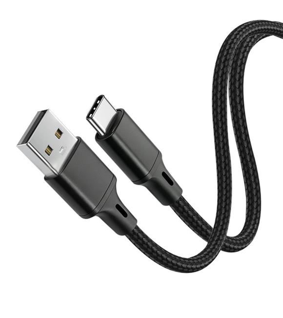 Vcom CU252 Type-C to USB 3m 15W (5V-3A) Örgülü Şarj Kablosu