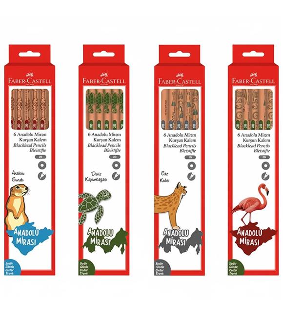 Faber-Castell Anadolu Mirası 6lı 2B Kurşun Kalem