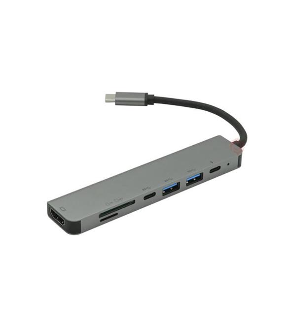 Frisby FA-7662TC USB Type-C™ - HDMI + SD-TF + USB 3.0 Adaptör + PD Şarj