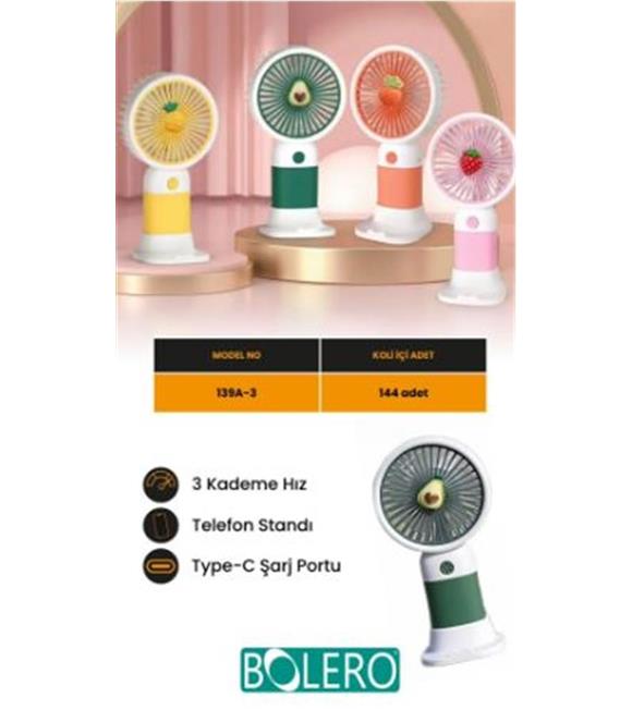Bolero Mini Fan 139A-3 (SPG387)