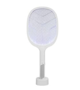 Asonic AS-A25 UV Mavi Işıklı Şarjli Masaüstü Raket Sinek Öldürücü Beyaz-Gri 1200mAh 3000V Çıkış