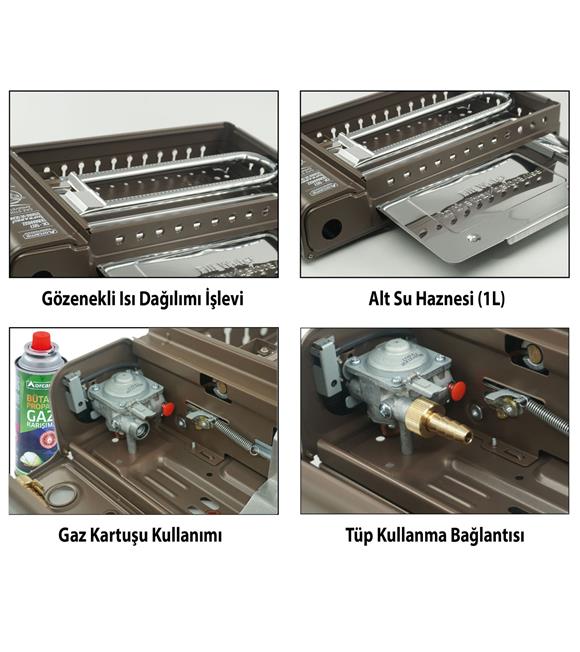 ORCAMP Dumansız Izgara Ve Ocak Bej CK-507