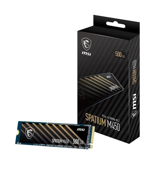 Msi 500GB Spatium M450 V1 NVMe PCIe Gen4 x4 Okuma 3000MB – Yazma 2000MB M.2 SSD Disk