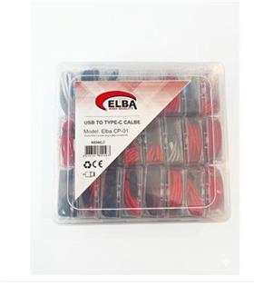 Elba CP-01 Şeffaf Kutulu Usb To Type-c Renkli(Kırmızı,Lacivert,Beyaz,Gri,Bordo)24lü Şarj Kablosu
