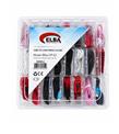 Elba CP-02 Şeffaf Kutulu Usb To Lightning (Kırmızı,Beyaz,Pembe,Siyah,Lacivert)24lü Şarj Kablosu