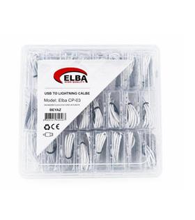 Elba CP-03 Şeffaf Kutulu Usb To Lightning 24lü Beyaz Şarj Kablosu