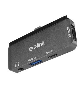 S-link SWV-USBC035 Type-C to HDMI + PD + USB 3.0 3.5mm Aux port Çevirici Adaptör