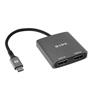 S-link SWV-USBC026 4K@30Hz Gri Metal Type-C to 2 port HDMI Adaptör