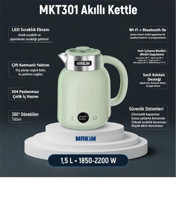 Makim MKT301 AKILLI YEŞİL KETTLE