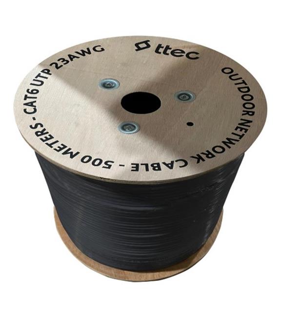 Ttec KBL-CAT6-23CCA-OUT500S Dış Mekan Siyah 500 metre Kablo
