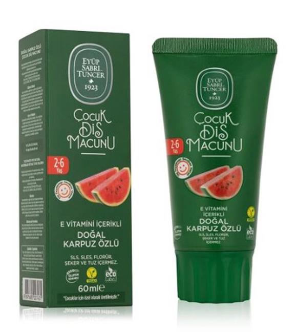 Eyüp Sabri Tuncer Doğal Karpuz Özlü 2-6 Yaş Çocuk Diş Macunu 60 ml