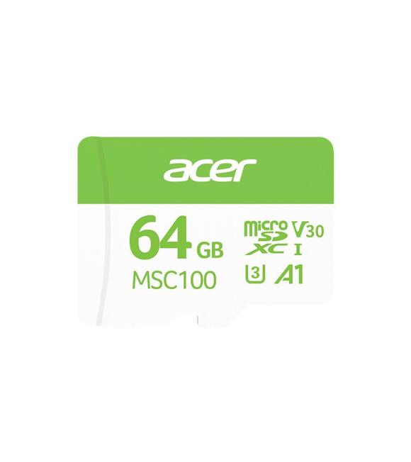 Acer MSC100 64GB microSD U3 V30 A1 Aksiyon Kamera & Güvenlik Kamerası Uyumlu