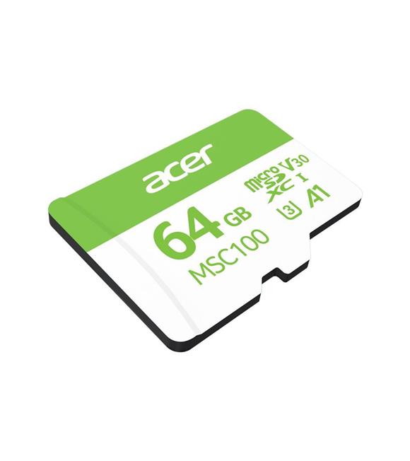Acer MSC100 64GB microSD U3 V30 A1 Aksiyon Kamera & Güvenlik Kamerası Uyumlu