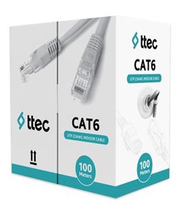 Ttec KBL-CAT6-23CCA-IN100G İç Mekan PVC Gri 100 metre Kablo