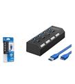 Hadron Hdx7023 Usb3.0 Hub Anahtarlı 4 Port 0,5m Siyah