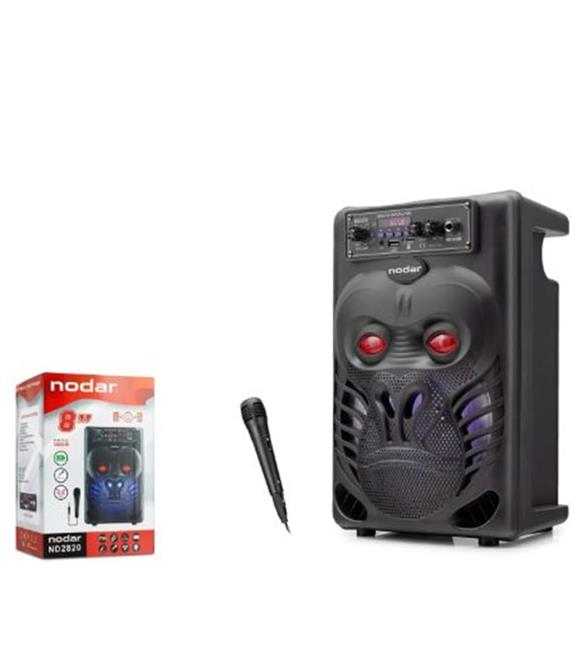 NODAR ND2820 Bluetooth Hoparlör FM Radyo 8 İnç USB TF AUX Mikrofonlu RGB - Siyah Kategori Dışı