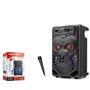NODAR ND2820 Bluetooth Hoparlör FM Radyo 8 İnç USB TF AUX Mikrofonlu RGB - Siyah