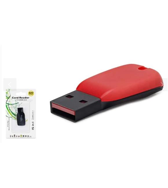 HADRON HDX7011 USB Kart Okuyucu MicroSD Kırmızı