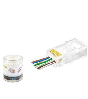 NODAR ND2407 CAT6 EZ RJ45 Konnektör 100 Adet Plastik Kutu