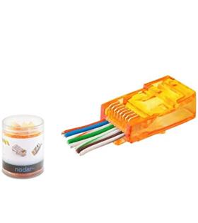 NODAR ND2405 CAT6 EZ RJ45 Konnektör 100 Adet Plastik Kutu -Turuncu