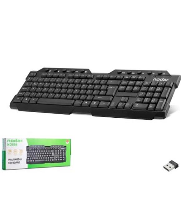 NODAR ND864 Kablosuz Multimedya Klavye Smart TV Uyumlu - Siyah