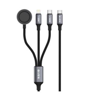S-link Armor CLW-01 100W 1.2m Type-C to Type-C Lightning  Siyah Hızlı Şarj Kablosu