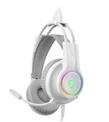 Rampage RM-K91 X-CATTY Beyaz USB 7.1 Version RGB Gaming Oyuncu Mikrofonlu Kulaklık_1)