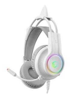 Rampage RM-K91 X-CATTY Beyaz USB 7.1 Version RGB Gaming Oyuncu Mikrofonlu Kulaklık