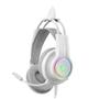 Rampage RM-K91 X-CATTY Beyaz USB 7.1 Version RGB Gaming Oyuncu Mikrofonlu Kulaklık
