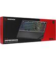Rampage KB-R101 IMPRESSIVE Gri-Siyah USB RGB Aydınlatmalı İnce Tasarım Red Switch Oyuncu Klavyesi_1)